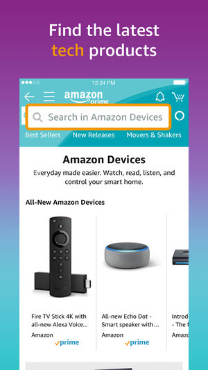 Amazon is another example of mobile commerce through an app