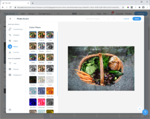12c - Advanced photo editing within Wix