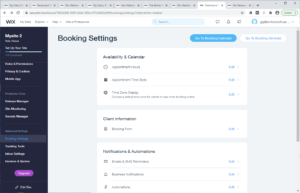 Wix allows barbers to take bookings online