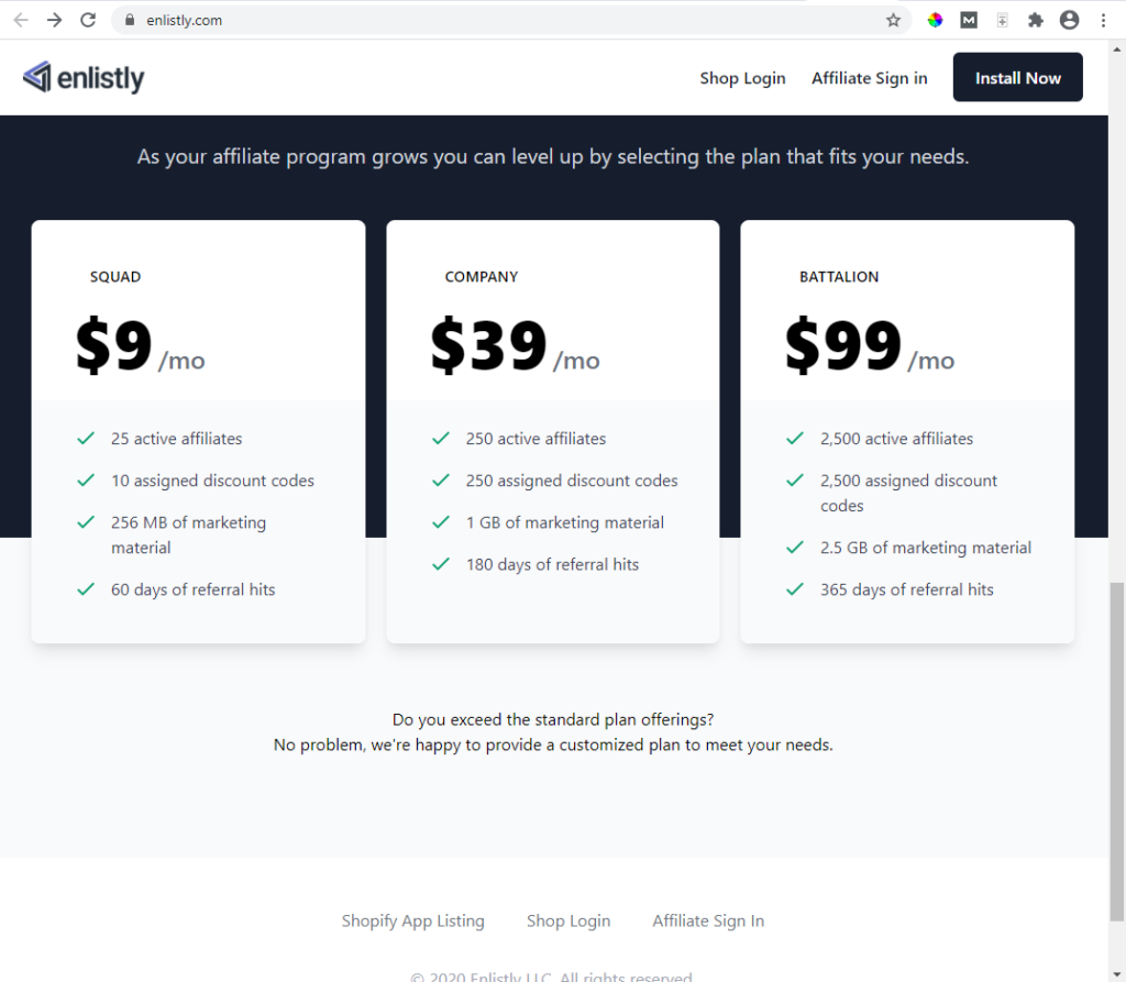 Enlistly Shopify App helps you to manage Affiliate marketing